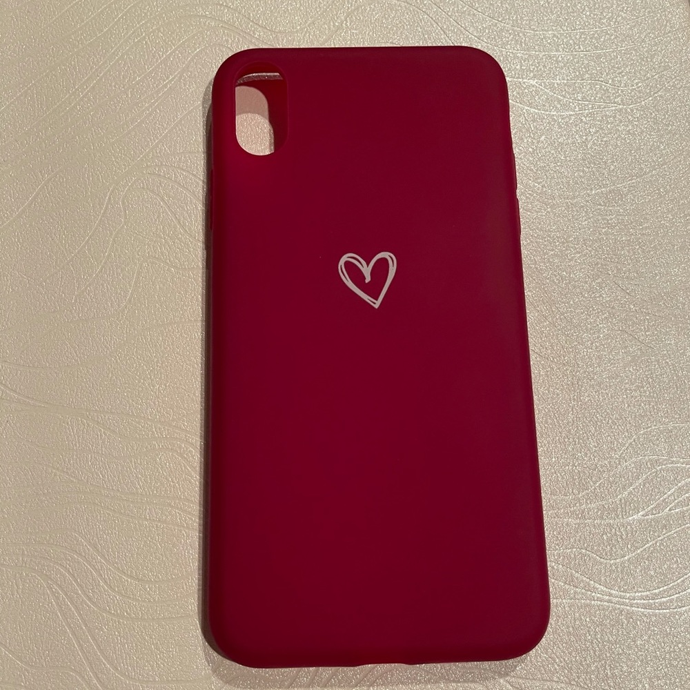 Red/ Maroon soft silicone xs Max case